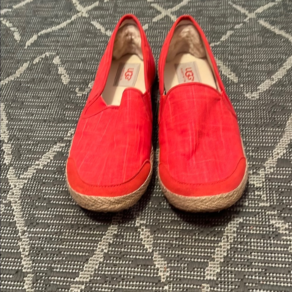 NWOT UGG Vibrant Red Casual Slip-Ons